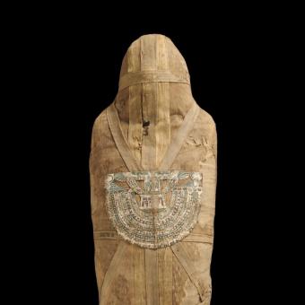 Mummy of Penamunnebnesuttawy. Probably Thebes, Egypt 25th Dynasty, about 700 BC, wood. © Trustees of the British Museum.
