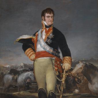 Francisco de Goya y Lucientes, Fernando VII en un campamento, después de 1815. Óleo sobre lienzo.  ©Archivo Fotográfico. Museo Nacional del Prado.