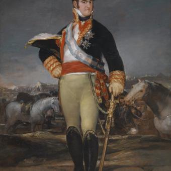 Francisco de Goya y Lucientes, Fernando VII en un campamento, después de 1815. Óleo sobre lienzo.  ©Archivo Fotográfico. Museo Nacional del Prado.