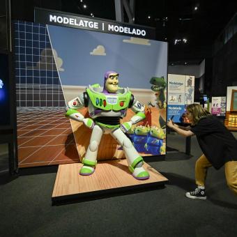 An image of the exhibition The Science Behind Pixar at the CosmoCaixa Science Museum.