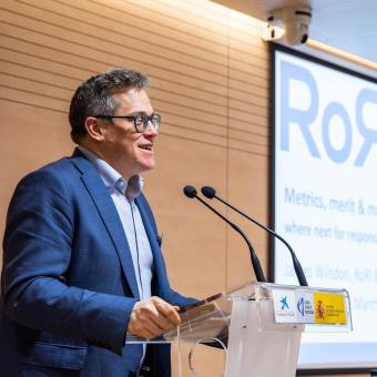 James Wilsdon en la jornada organizada por la AEI y la Fundación la Caixa