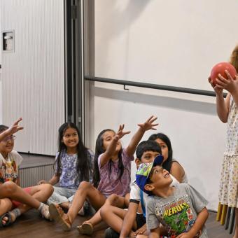 Infants assistents a un dels tallers.