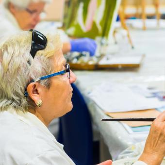 Taller de pintura del programa de Personas Mayores de la Fundación ”la Caixa”.