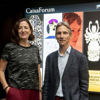 La directora de l’Àrea d’Exposicions, Col·lecció i CaixaForum+ de la Fundació ”la Caixa”, Isabel Salgado, i el director de CaixaForum València, Álvaro Borrás.