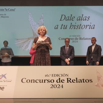 María Luisa Hernández, primer premio de la categoría de relato.