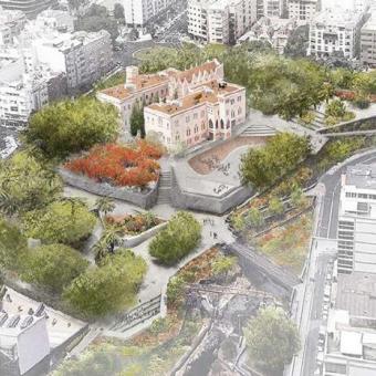Esta imagen render muestra cómo será el nuevo centro CaixaForum de Tenerife. 