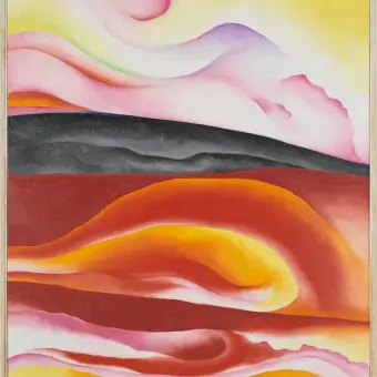 Georgia O'Keeffe, Red, Yellow and Black Streak [Estría roja, amarilla y negral, 1924. Centre Pompidou, Paris. Musée national d'art mpidou, con moderne - Centre de Création Industrielle.