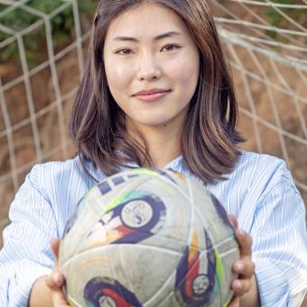 Shagufa Ebrahimi, refugee from Afghanistan and player of the Ramassà Sports Association.