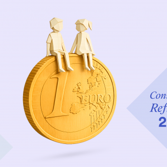 Imagen de la conferencia «Discriminaciones interseccionales: género, origen y condiciones socioeconómicas» en el Palau Macaya de la Fundación ”la Caixa”.