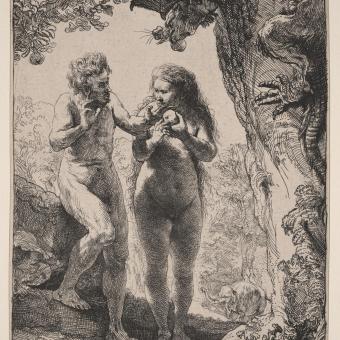 Rembrandt, «Adán y Eva», 1638.