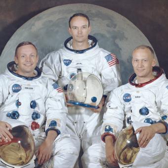 © NASA. Tripulación de la misión Apollo 11: Neil Armstrong, Edwin Aldrin y Michael Collins.