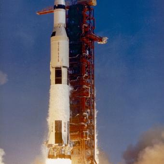 © NASA. Despegue de la misión Apollo 11, 16 de julio de 1969.