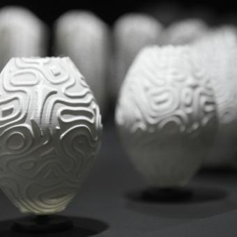 Algunas de las piezas expuestas en la exposición Print3D. Reimprimir la realidad.