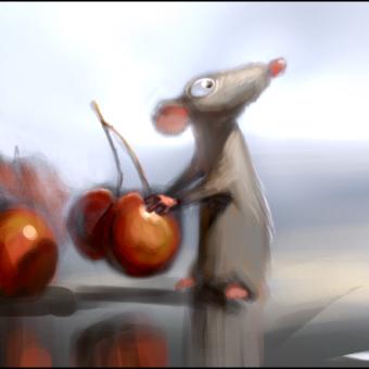 Robert Kondo. Remy a la cuina. Ratatouille, 2007. Pintura digital. © Pixar.