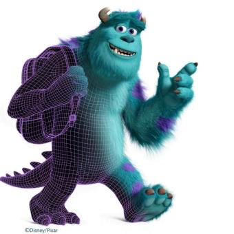La ciencia de Pixar fue desarrollada por el Museo de Ciencias de Boston en colaboración con Pixar Animation Studios. En la imagen, Sulley, de Monstruos S. A. © Disney / Pixar. En colaboración con Fundación ”la Caixa”. Todos los derechos reservados. Utilizado con autorización.