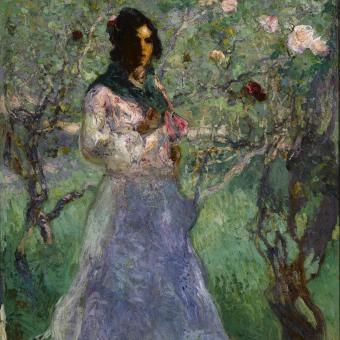 Hermen Anglada-Camarasa Fra le rose (Entre les roses) 1907. Óleo sobre tela. © Colección Anglada-Camarasa Fundación ”la Caixa”.