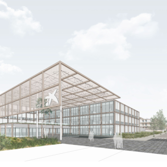 Render of the CaixaResearch Institute project.