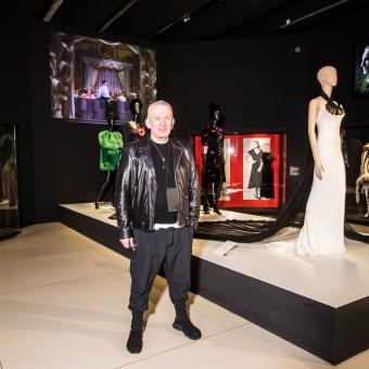 Jean Paul Gaultier, fashion designer and artistic director of the show, presented the exhibition Film and Fashion by Jean Paul Gaultier at CaixaForum Madrid.
