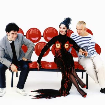Pedro Almodóvar, Victoria Abril and Jean Paul Gaultier on the set of Kika, 1994 © Nacho Pinedo.