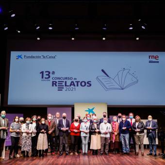 Entrega de los premios del XIII Concurso de Relatos Escritos por Personas Mayores de la Fundación ”la Caixa” en CaixaForum Madrid.