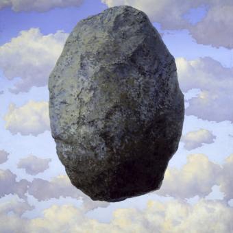 René Magritte, El sentido de las realidades, 1963. Óleo sobre lienzo, 172,5 x 116 cm. © Miyazaki Prefectural Art Museum, Miyazaki. Cortesía de Ludion Publishers © René Magritte, VEGAP, Barcelona, 2022.