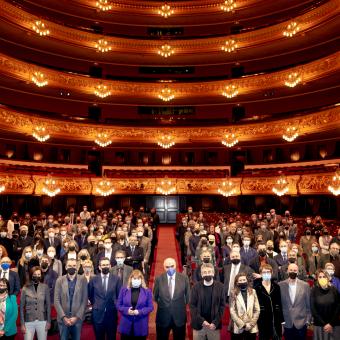 Fotografia de família dels representants dels museus participants en la iniciativa. © Sergi Panizo.