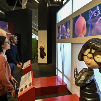 An image of the exhibition The Science Behind Pixar at the CosmoCaixa Science Museum.