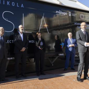 Rafael Chueca, director Corporativo de Territorio y Centros de la Fundación “la Caixa”, durante la rueda de prensa en Málaga