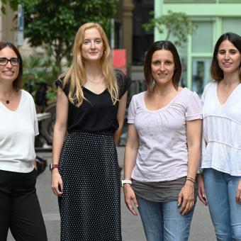 D’esquerra a dreta: Fátima Crispi, Sara Castro-Barquero, Francesca Crovetto i Irene Casas.