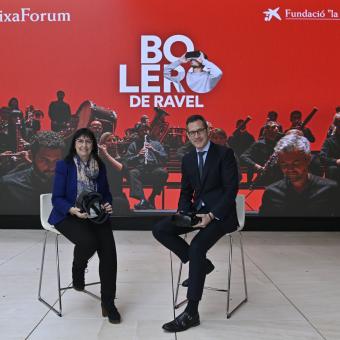 La directora general adjunta de la Fundación ”la Caixa”, Elisa Durán, y el director general del Gran Teatre del Liceu, Valentí Oviedo, han presentado El Bolero de Ravel en CaixaForum Barcelona.