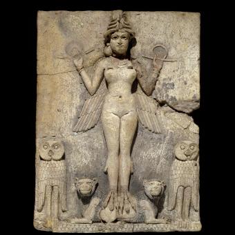 Queen of the Night, About 1750 BC, Painted clay, Iraq. 2003,0718.1 © The Trustees of the British Museum (2023).