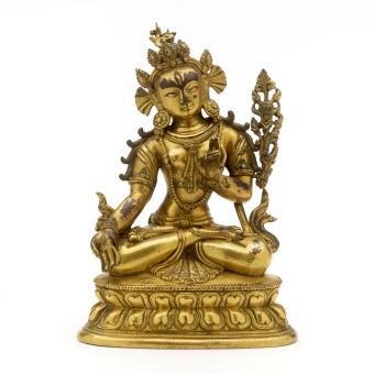 White Tara, 1700–1900, Gilded bronze, Tibet. 1907,0527.2 © The Trustees of the British Museum (2023).