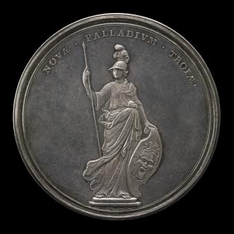 Emblem of stability, 1707, Silver medal of Queen Anne, UK. 1928,0306.2  © The Trustees of the British Museum (2023).