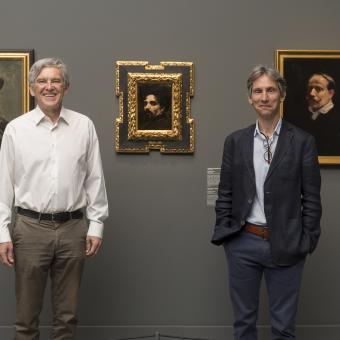 El comisario de la exposición y jefe de Conservación de Pintura del Siglo XIX del Museo Nacional del Prado, Javier Barón, y el director de CaixaForum València, Álvaro Borrás.