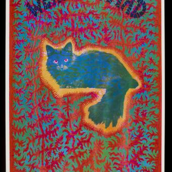 Cheshire cat, póster psicodélico de Joseph McHugh, publicado por East Totem West. EE. UU., 1967. Adquirido a través de Julie y Robert Breckman Print Fund.