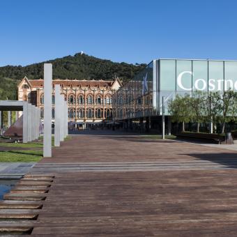 Visión general de la plaza de la Ciencia de CosmoCaixa.