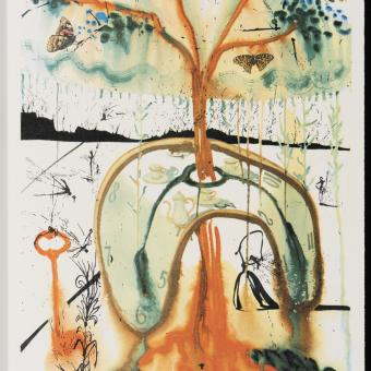 Salvador Dalí (1904-1989), Alicia en el país de las maravillas, "Una merienda de locos", 1969, heliograbado con anotación.