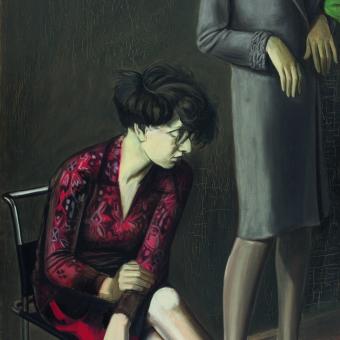 Karl Hubbuch, Doble retrato de Hilde II, c. 1929.