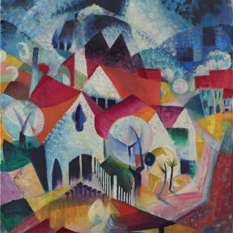 Johannes Itten, Grupo de casas en primavera, 1916.