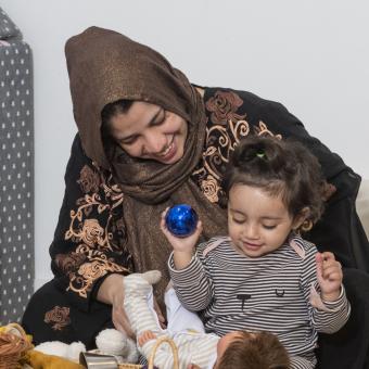 Mother and daughter in one of the learning workshops.