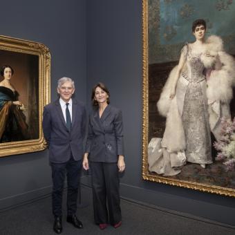 Margarita Pérez-Villegas, directora de CaixaForum Palma y Javier Barón, comisario de la exposición y jefe de Conservación de Pintura del Siglo XIX del Museo Nacional del Prado.