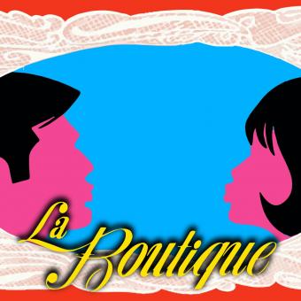 Cartel de la película La boutique de Luis García Berlanga. 