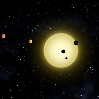 Kepler-11 es una estrella similar al Sol alrededor del cual orbitan seis planetas.