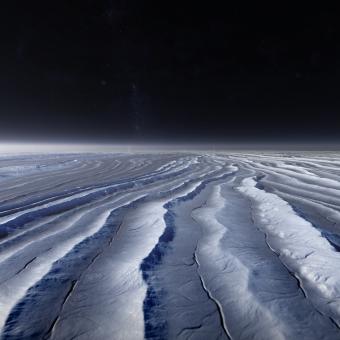 Paisaje de Europa, satélite de Júpiter.