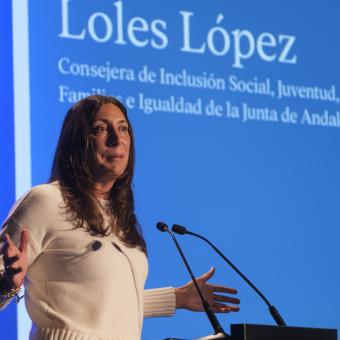 La consejera de Inclusión Social, Juventud, Familias e Igualdad de la Junta de Andalucía, Loles López.