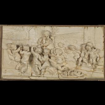 Lucas Faydherbe, «Danza de niños con el dios Pan», 1617-97. Marfil.