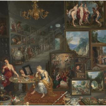 Jan Brueghel el Viejo (y otros), «La Vista y el Olfato», h. 1620. Óleo sobre lienzo.