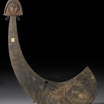 Escudo de baile de Bouganville, Papúa Nueva Guinea. 1850-1900. Madera y pigmento.