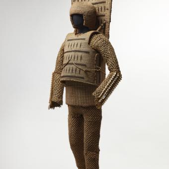 Armadura completa de fibra de coco de Kiribati. 1800-1900. Fibra de coco.