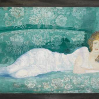 Hermen Anglada Camarasa, «Retrato de Marianne Willumsen». 1911. Óleo sobre tabla.